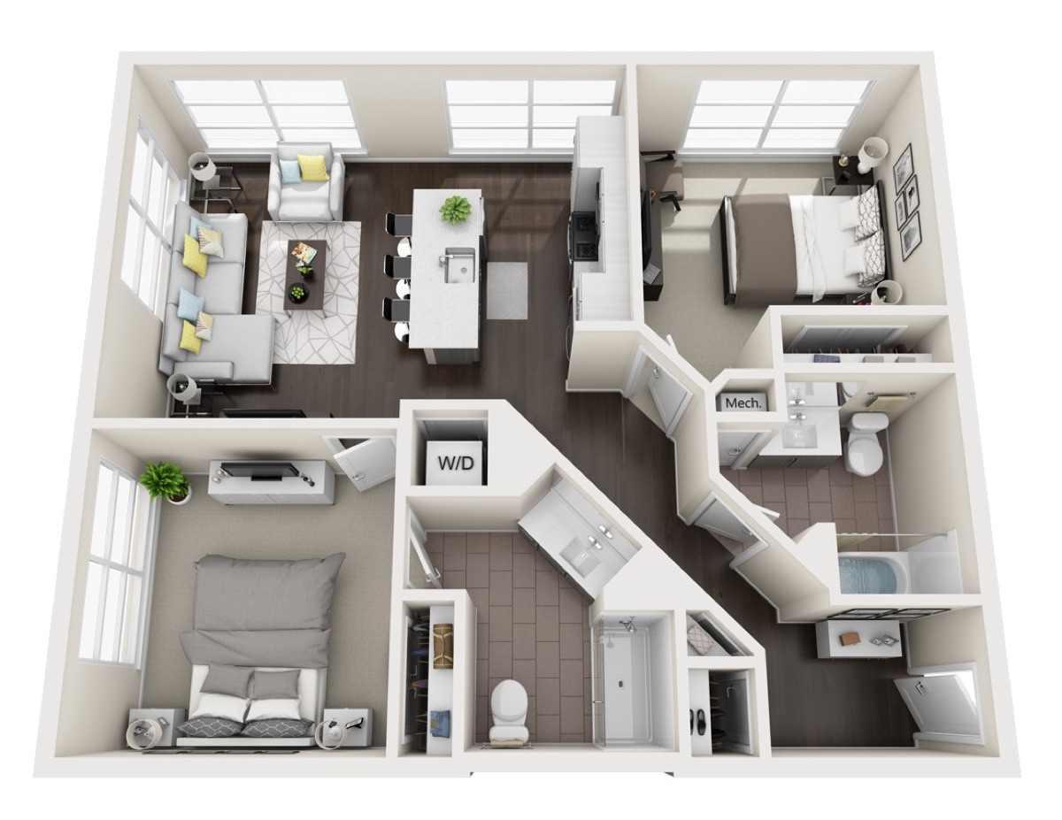Trademark Fairfield floor plan B2, a two bedroom home